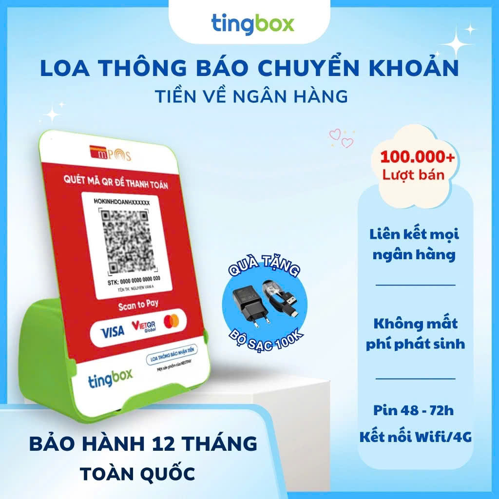 Loa thông báo đã nhận tiền chuyển khoản BIDV OCB MB Bank Vietcombank ACB VietABank VPBank VietinBank