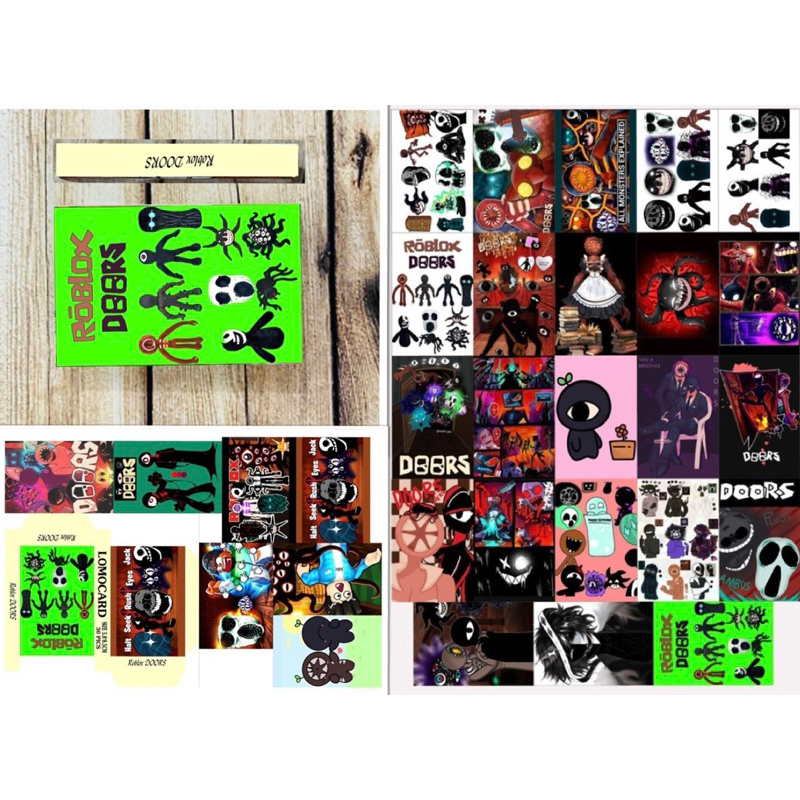 Bộ lomo card Game 30 ảnh khác nhau Sticker Roblox Doors Ambush figure seek hide Rush Eyes Halt Jack