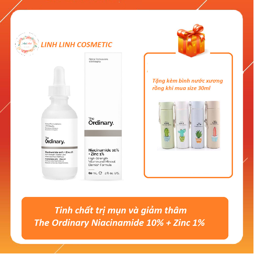 [Tặng Kèm Bình Nước] Serum The Ordinary Niacinamide 10% + Zinc 1% / Linh Linh Cosmetic
