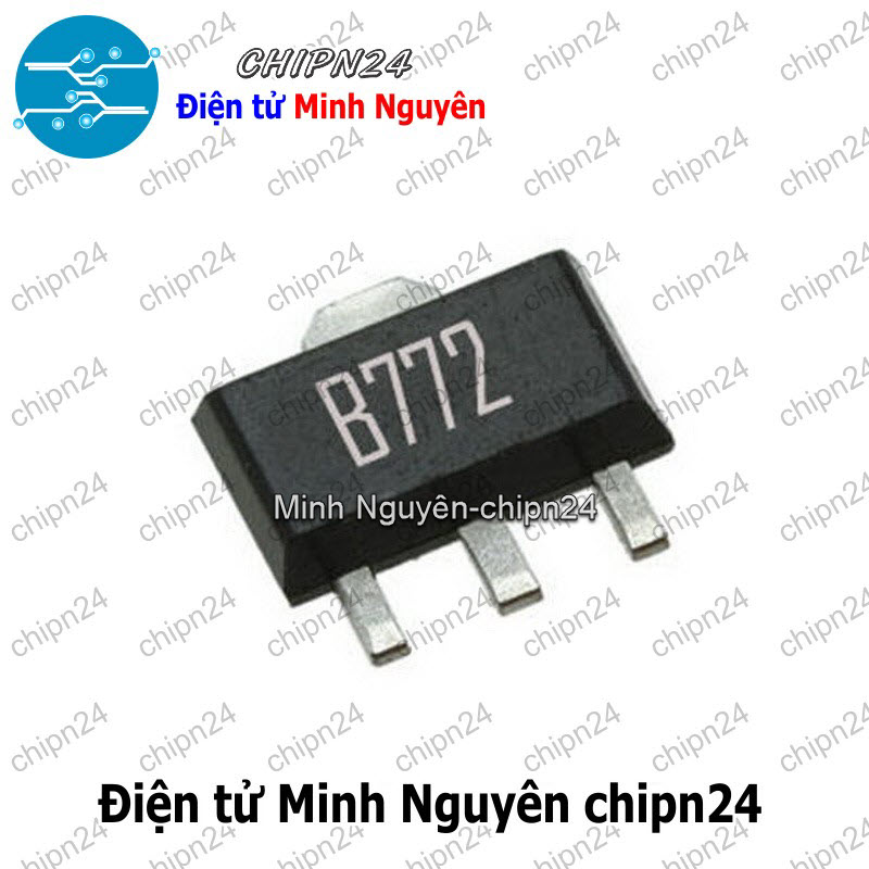 [10 con] (G2) Transistor Dán B772 SOT-89 PNP Nhỏ PNP 1.5A 40V (SMD) (2SB772 772) - HH002010