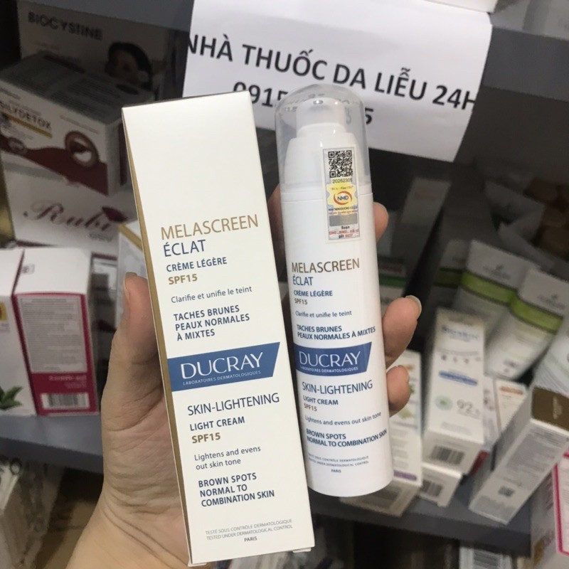 Kem Dưỡng Sáng Da Melascreen Eclat Light Cream Skin Lightening Spf15 - Ducray