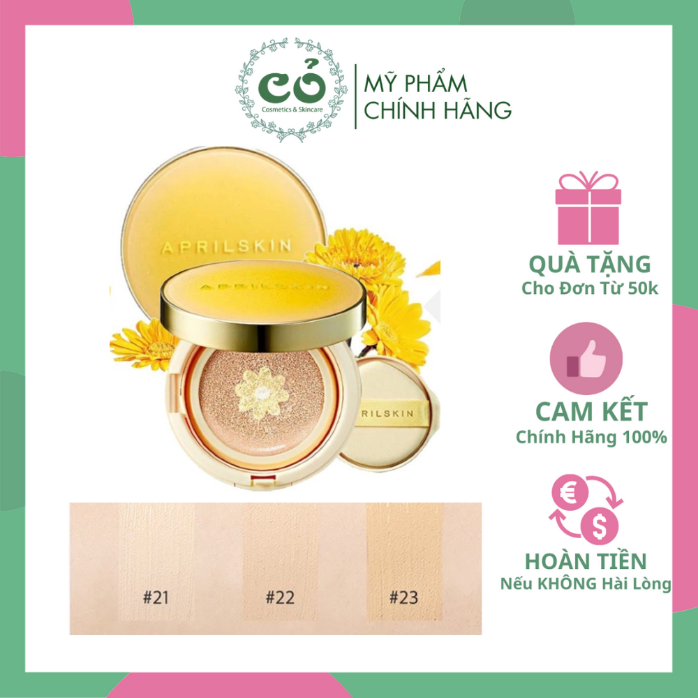 [Hcm]Phấn Nước Aprilskin Real Calendula Ampoule Glow Cushion (Mẫu Mới) Thành Phần Của Sản Phẩm Hoàn Toàn Lành Tính Và An Toàn Cho Người Sử Dụng Chất Lượng Và Công Dụng Của Sản Phẩm Đảm Bảo Như Mô Tả