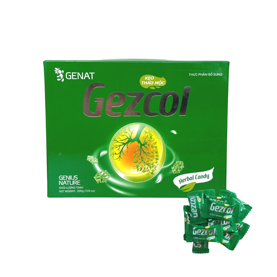 Kẹo thảo mộc Gezcol (Hộp 100 viên) - Genat