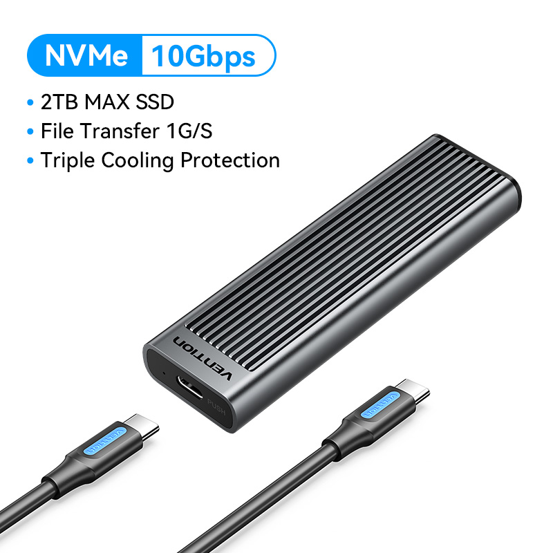Vention M.2 NVMe SATA box ổ cứng Hard Disk Enclosure Case USB 4.0 USB C 3.2 Gen 2 40Gbps 10Gbps cho 
