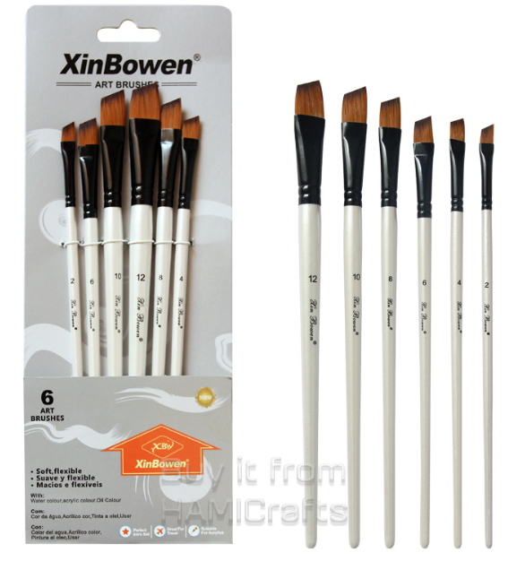 Bộ 6 cọ vẽ màu nước sơn dầu acrylic