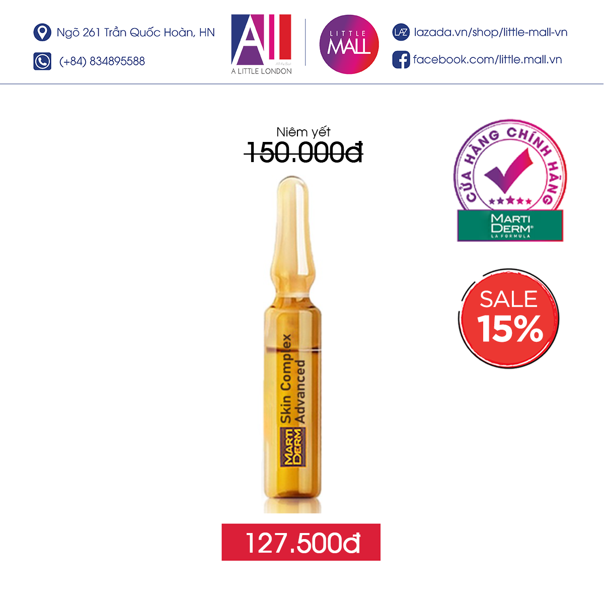 Set tinh chất chống oxy hoá trẻ hóa & làm sáng da MartiDerm Black Diamond skin complex advanced (Nhập khẩu)