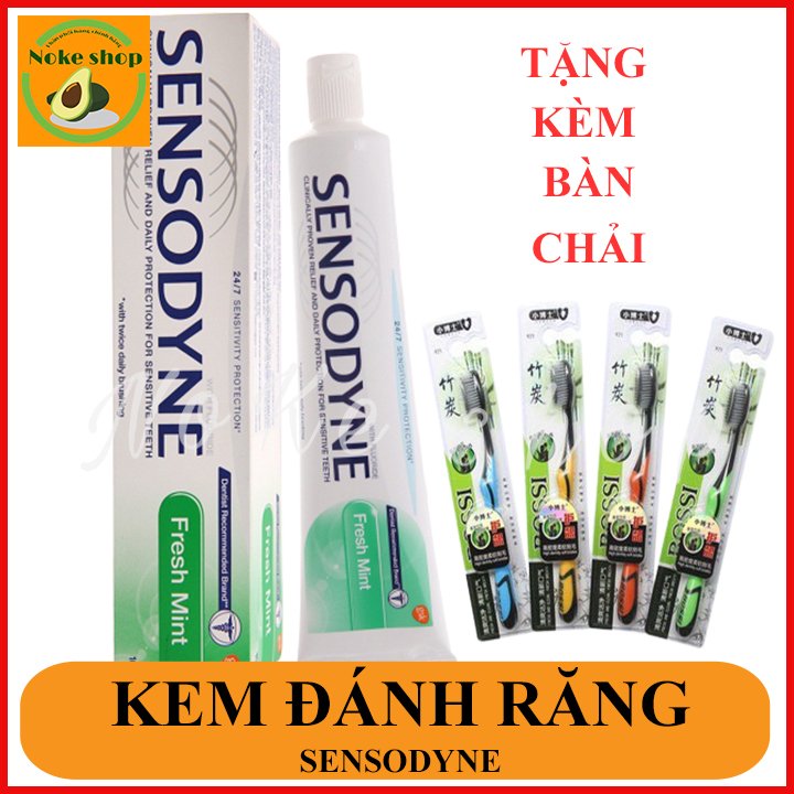 Kem đánh răng Sensodyne tặng kèm 1 bài chải đánh răng