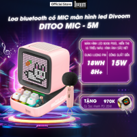 Loa Bluetooth Divoom DiToo Pro 15W/Plus 10W hiển thị màn hình Led kiểu dáng máy tính cổ - BH 12 tháng