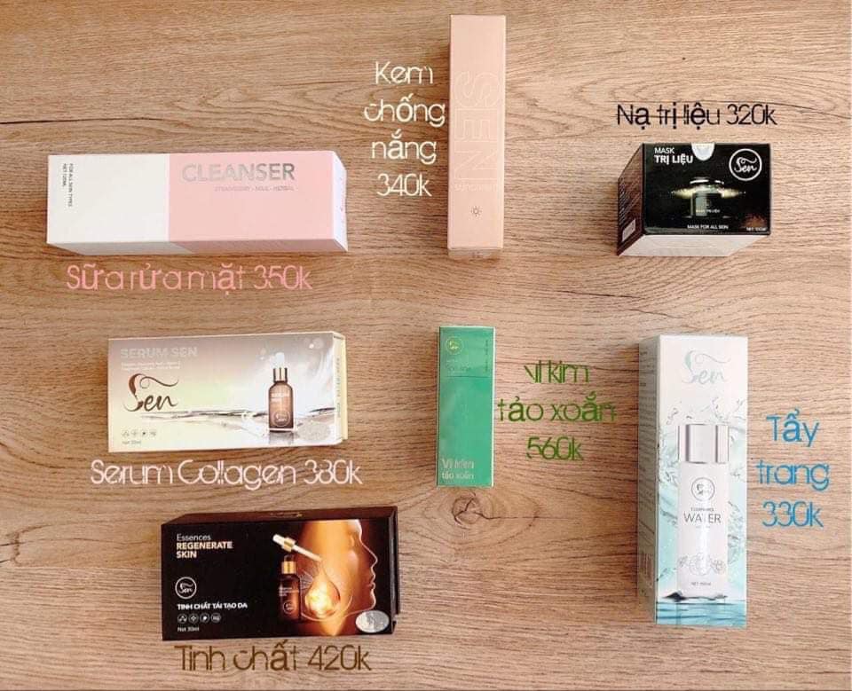 [HCM]Bộ sản phẩm Sen tái tạo da mụn thâm cơ bản Mỹ Phẩm Sen