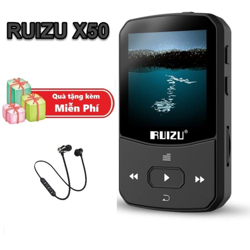 MÀU SẮC TRẺ TRUNG QUÀ TẶNG NGẬP TRÀN: Máy nghe nhạc MP3/MP4 thể thao bluetooth Ruizu X50 - Mini Sport Mp3