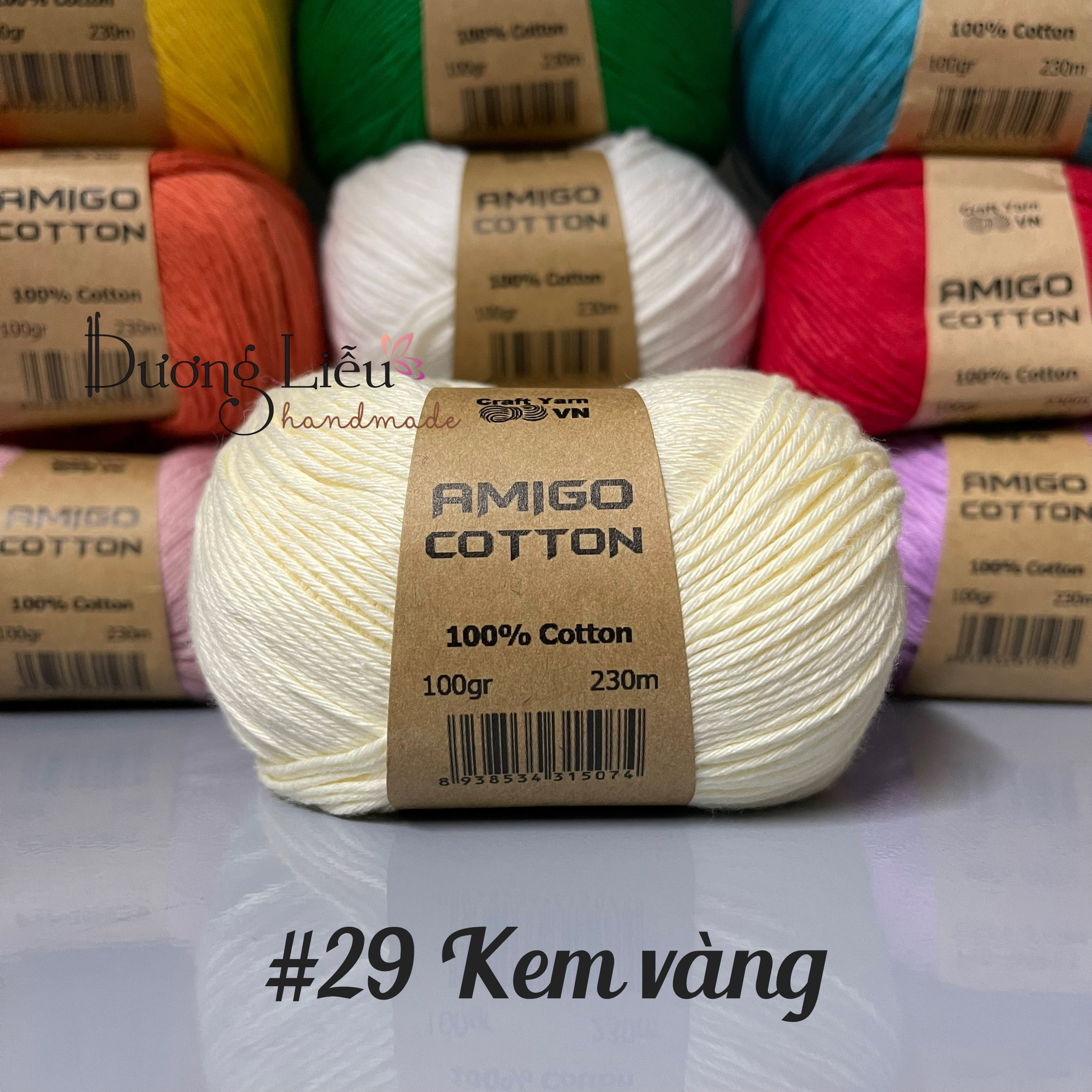 Sợi Amigo Craft yarn 100% Cotton (cuộn 100gr)