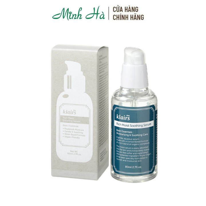 Serum Dear Klairs Rich Moist Smoothing 80Ml Cấp Ẩm Giúp Căng Mướt Da