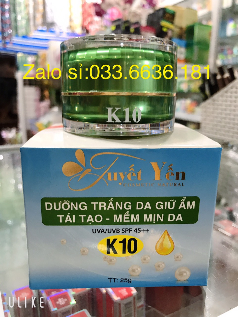 [Chính Hãng 100%] Kem Tuyết Yến K10 Dưỡng Trắng Da - Giữ Ẩm - Tái Tạo - Mềm Mịn Da Spf 45+ 25G