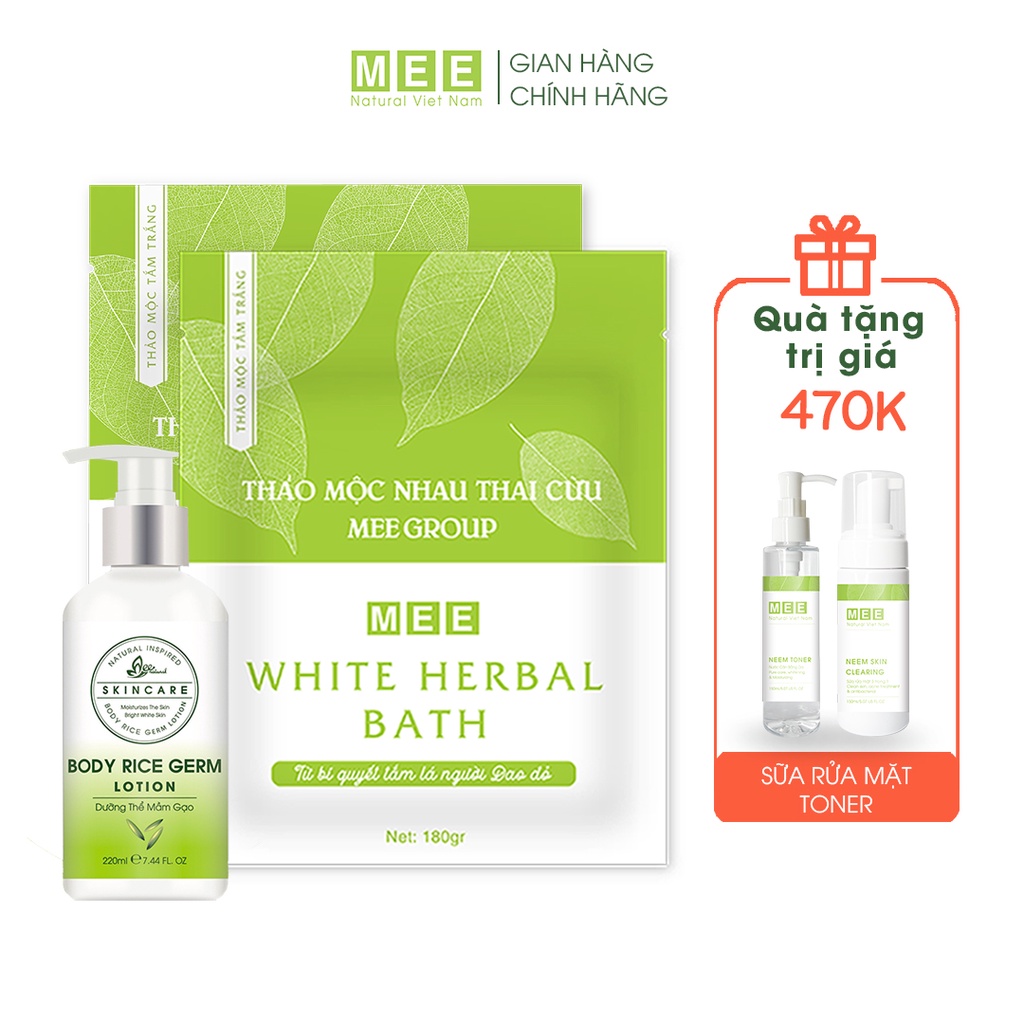 Combo Trắng Toàn Thân - 2 Tắm Trắng - Lotion - Nhận N Quà Tặng