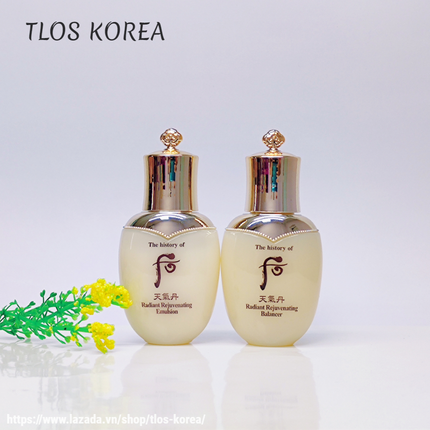 [HCM]Whoo Hwahyun Radiant Rejuvenating Cặp Nước Hoa Hồng Và Sữa Dưỡng25ml x2