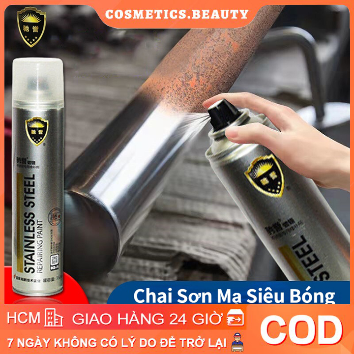 Sơn Bạc Mạ Crom Sơn Xịt Mạ Chrome Sáng Bóng 350ml - Chai Sơn Mạ Siêu Bóng-Sơn xe