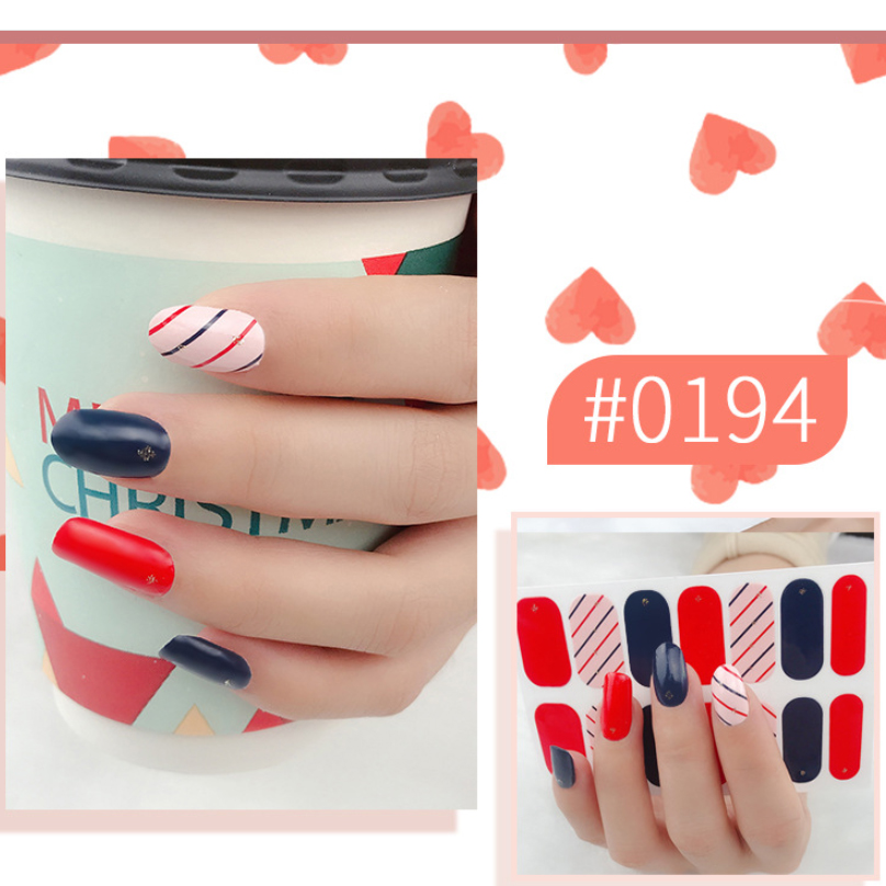 14 miếng dán móng tay nail sticker