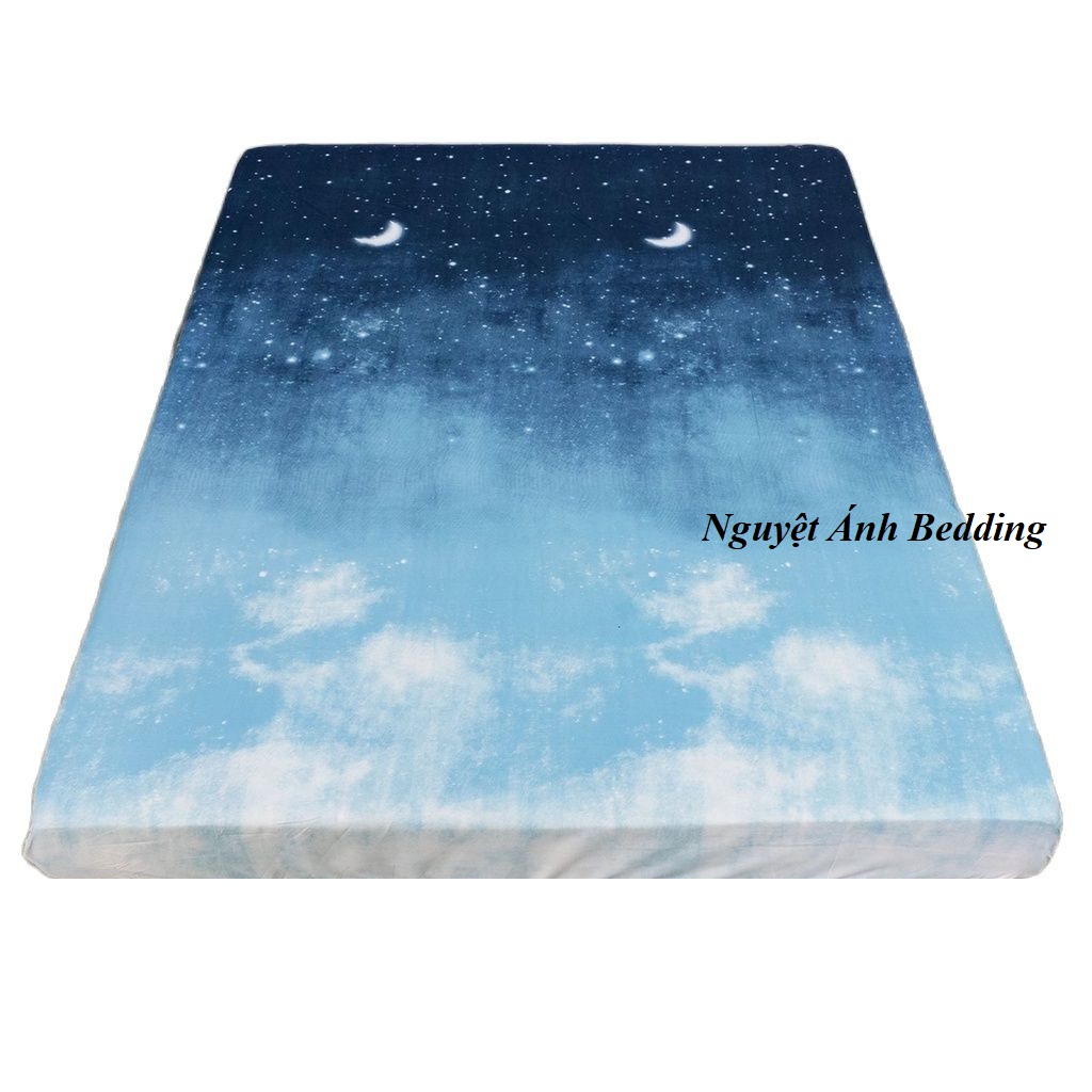 (Giá tốt hôm nay) ✴️ Lẻ Ga trải giường kích thước 1m2 1m6 1m8 2m2 ploy cotton nhiều mẫu - Mẫu Vũ trụ space nhiều mẫu lựa