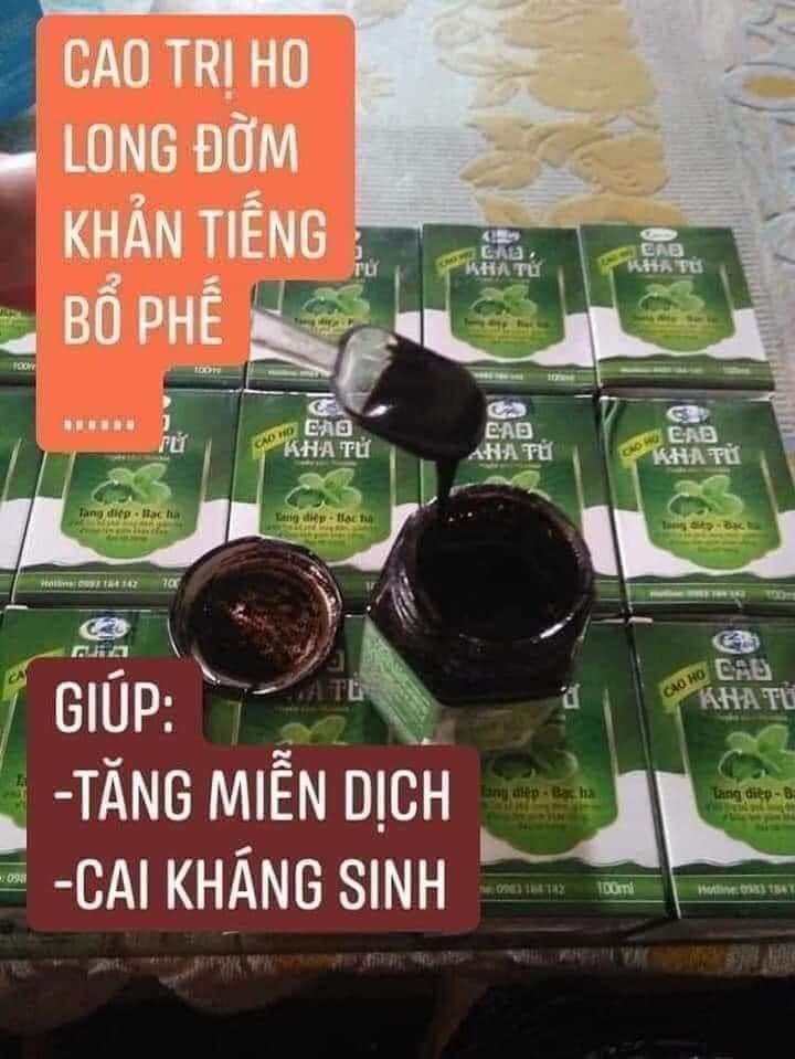 [Hcm]Cao Ho Cao Kha Tử - Trị Hođau Rát Họngho Khanviêm Họngviêm Phế Quản Dành Cho Trẻ Em Và Người Lớn