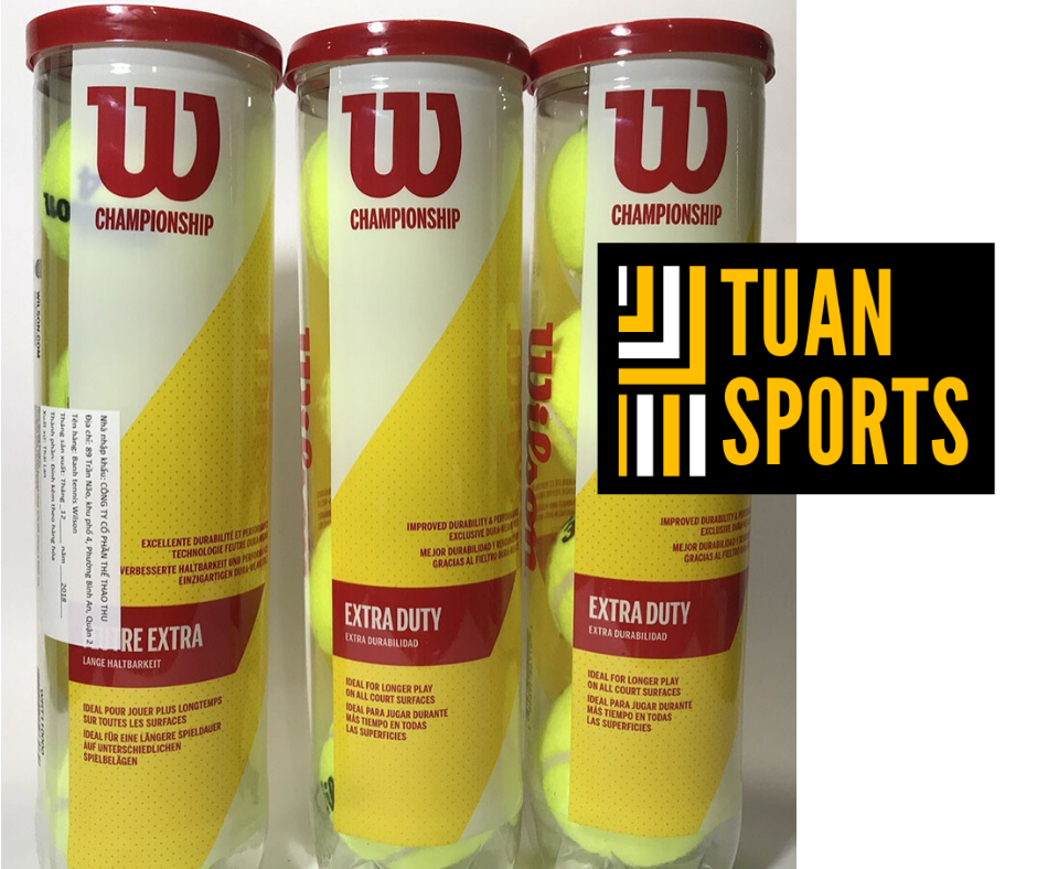 Banh Tennis Wilson 4 Trái - Vàng Đỏ