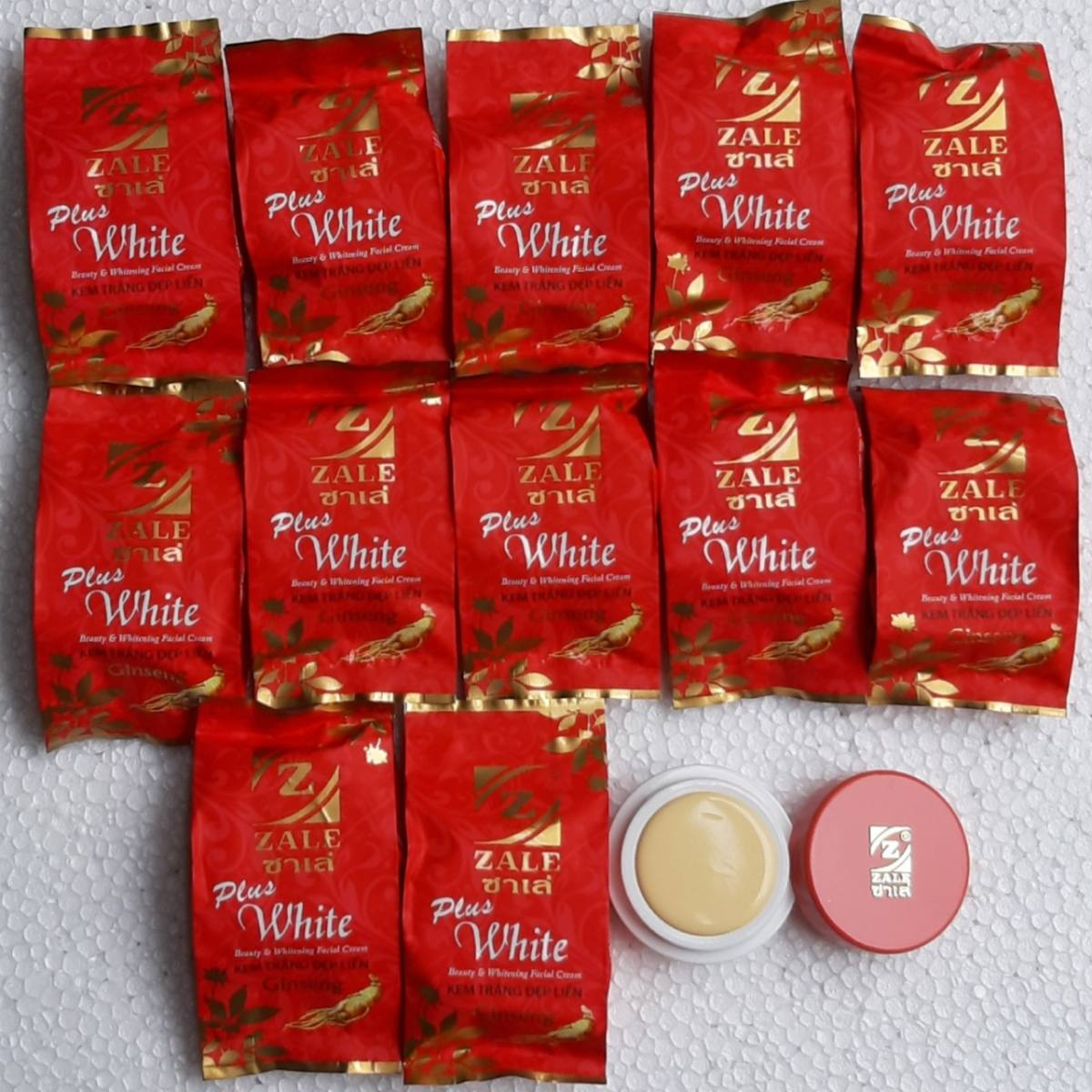 [HCM]Combo 24 hộp Kem trắng đẹp liền tẩy nám tàn nhang vết nhăn lót che khuyết điểm Zale Plus White Thái Lan