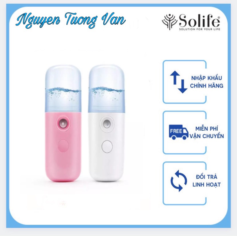 Máy Phun Sương Mini Cầm Tay Nano Tạo Độ Ẩm Làm Mát Cấp Ẩm Cho Da Siêu Tiện Lợi - Nguyen Tuong Van Solife