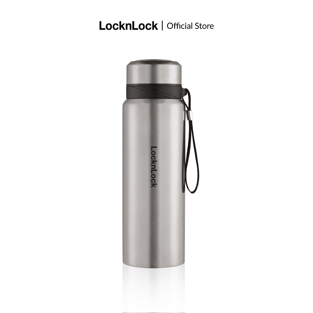 LHC6180 - Bình giữ nhiệt Lock&Lock Vacuum Bottle 800ml Thép không gỉ - Có dây xách nhỏ gọn giữ nhiệt