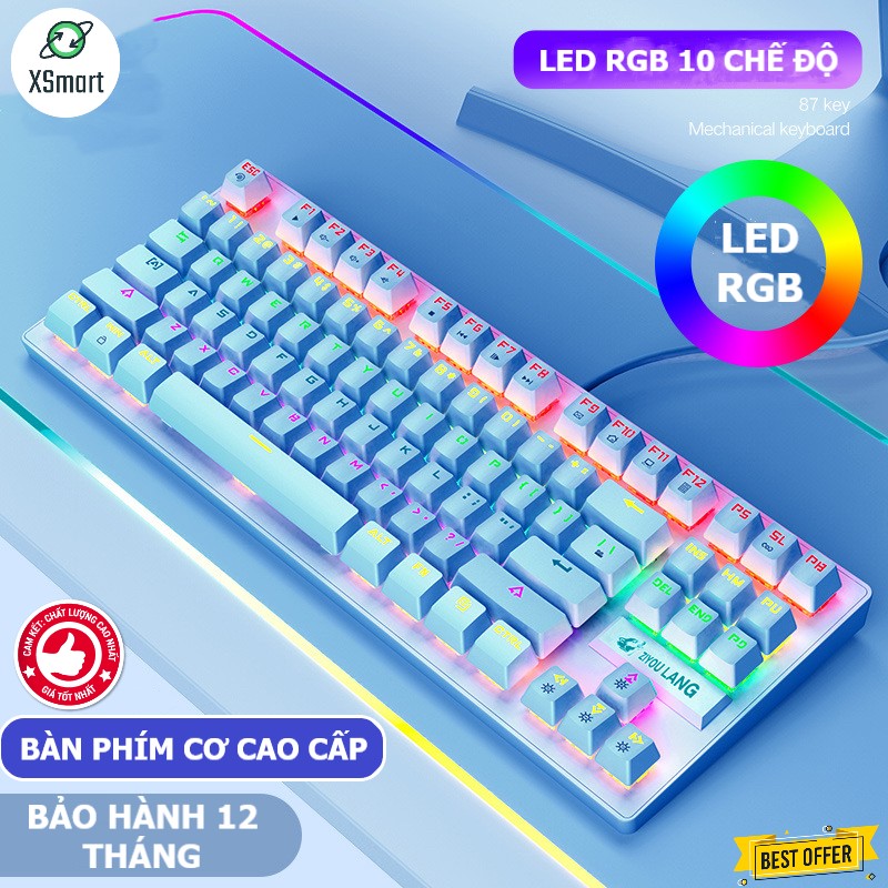 Bàn phím cơ chơi game Crack K2 PRO Led 10 chế độ khác nhau kiểu dáng gaming cho máy tính laptop pc k