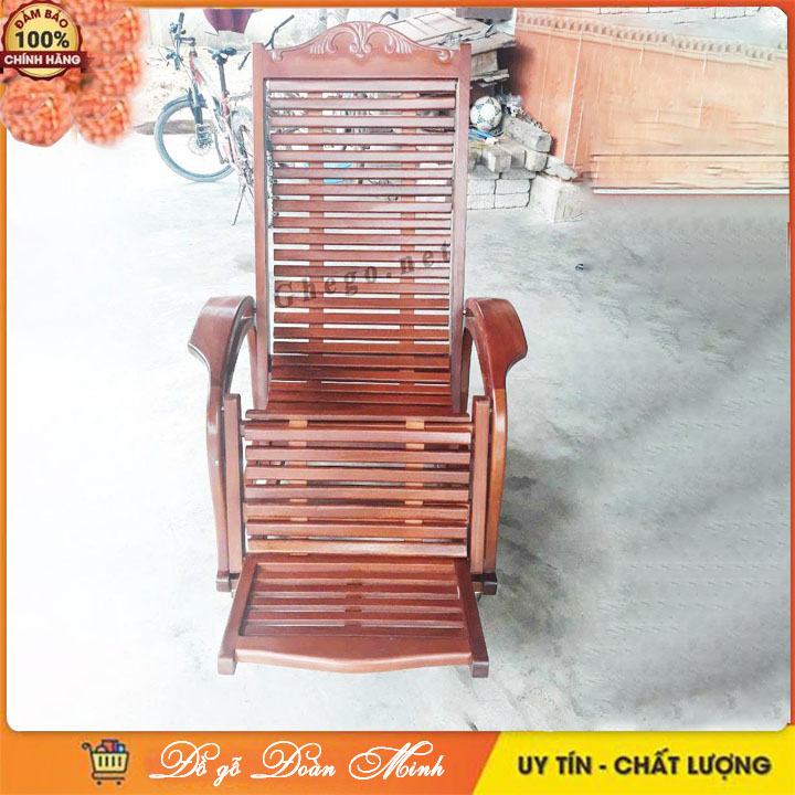 Ghế bố gỗ căm xe- Ghế nằm thư giãn gỗ căm xe cao cấp