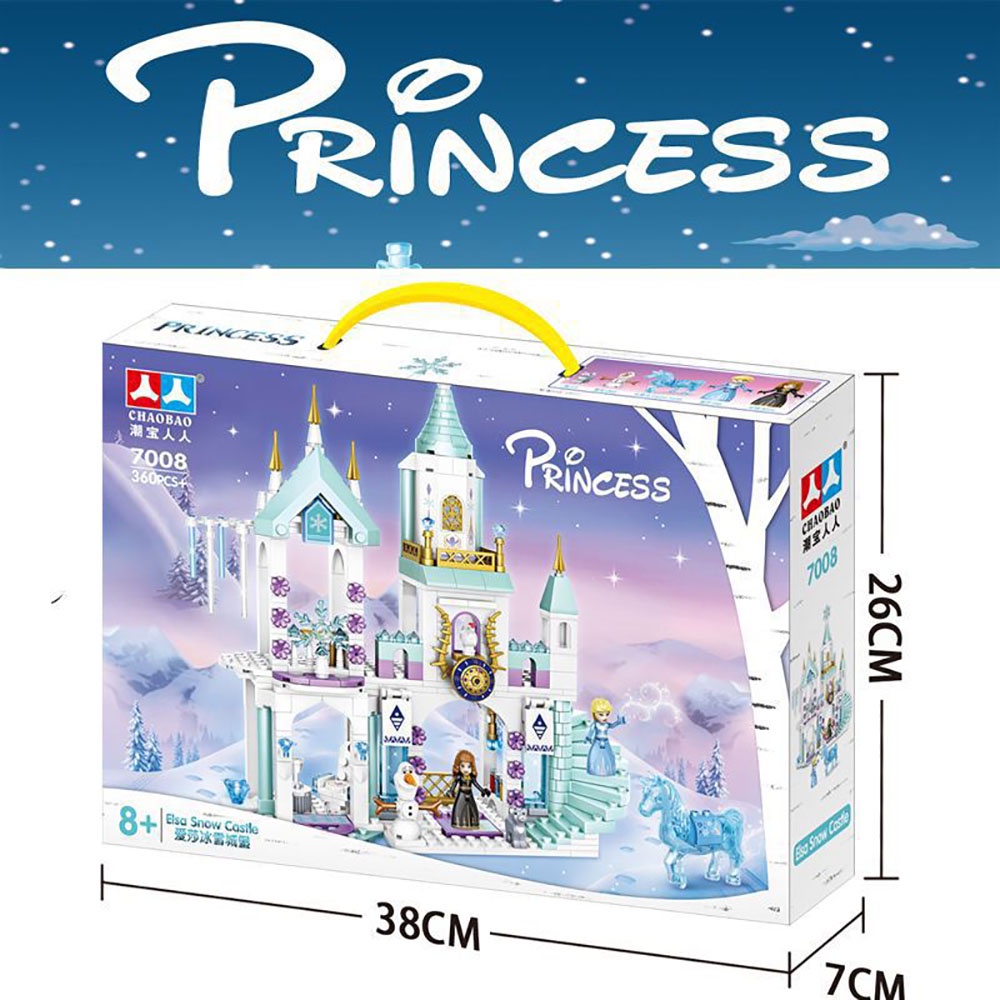 Mô hình lắp ráp cho bé gái Chaobao Princess Elsa Snow Castle