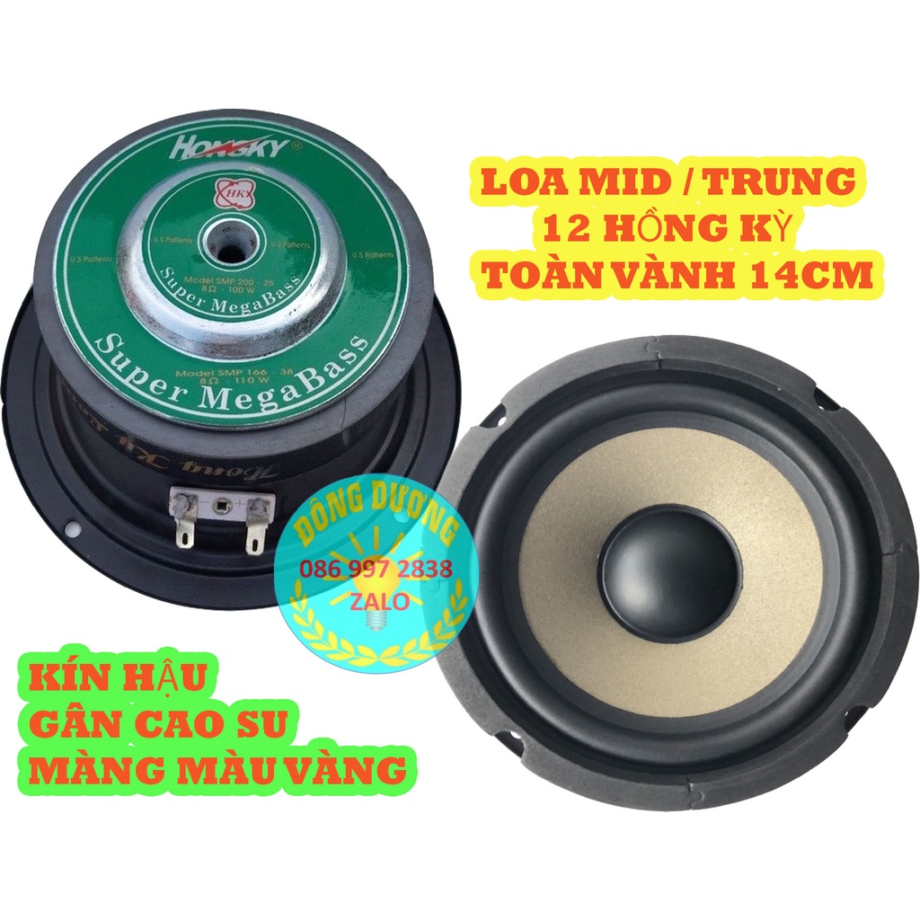 LOA TRUNG 12 HỒNG KỲ TỪ 100- TOÀN VÀNH 14CM - GIÁ 1 CHIẾC - CỦ LOA MID 12