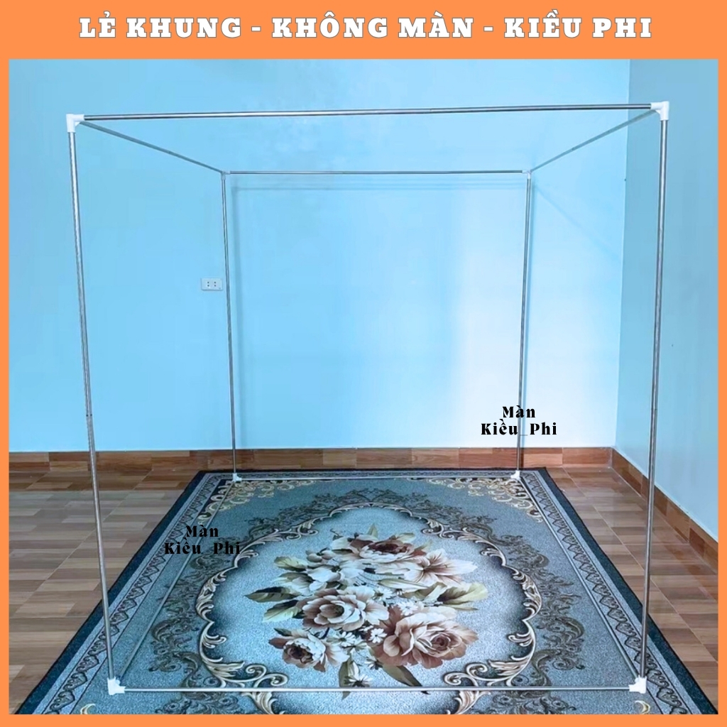 Màn khung không khoan tường cao cấp chống muỗi hiệu quả lắp đặt dễ dàng phù hợp mọi loại giường