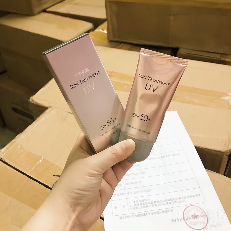 Kem Chống Nắng Trắng Hồng Da SUN TREATMENT SPF50+ Kháng Mồ Hôi  Kiềm Dầu Dưỡng Ẩm