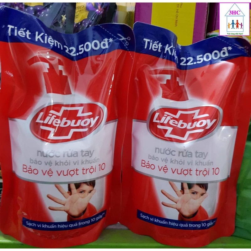 Combo 2 Bịch Lifebuoy Dạng Túi - Mỗi Bịch 450G - Sạch Vi Khuẩn Không Hại Da Tay