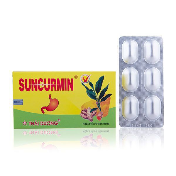 Thực Phẩm Bảo Vệ Sức Khỏe Suncurmin Hỗ Trợ Giảm Viêm Loét Dạ Dày Tá Tràng ( Hộp 12 Viên )