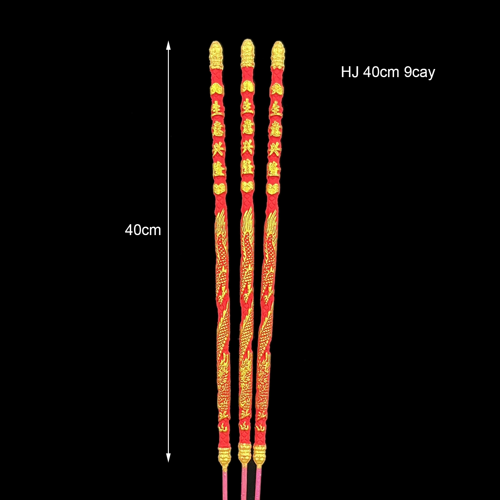 Nhang C32 40cm 50cm 3 cây 9cây Khắc Chữ Tài Hưng Vượng