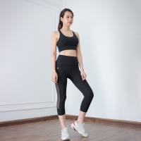 Bộ đồ thể thao Gladimax cao cấp thiết kế hiện đại tập gym yoga (Gen Lửng phối lưới GLL02 - Bra Gladimax TN22)