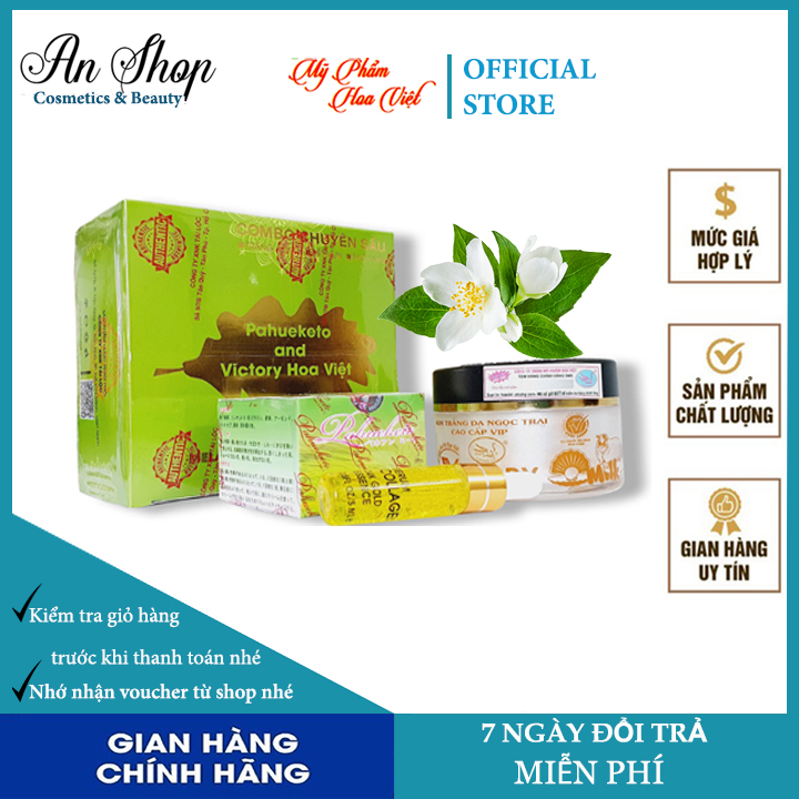 { Chính Hãng Mẫu 2021 } Combo Chuyên Sâu Pahuketo And Victory Hoa Việt - Tri Nám - Tàn Nhang - Đồi Mồi