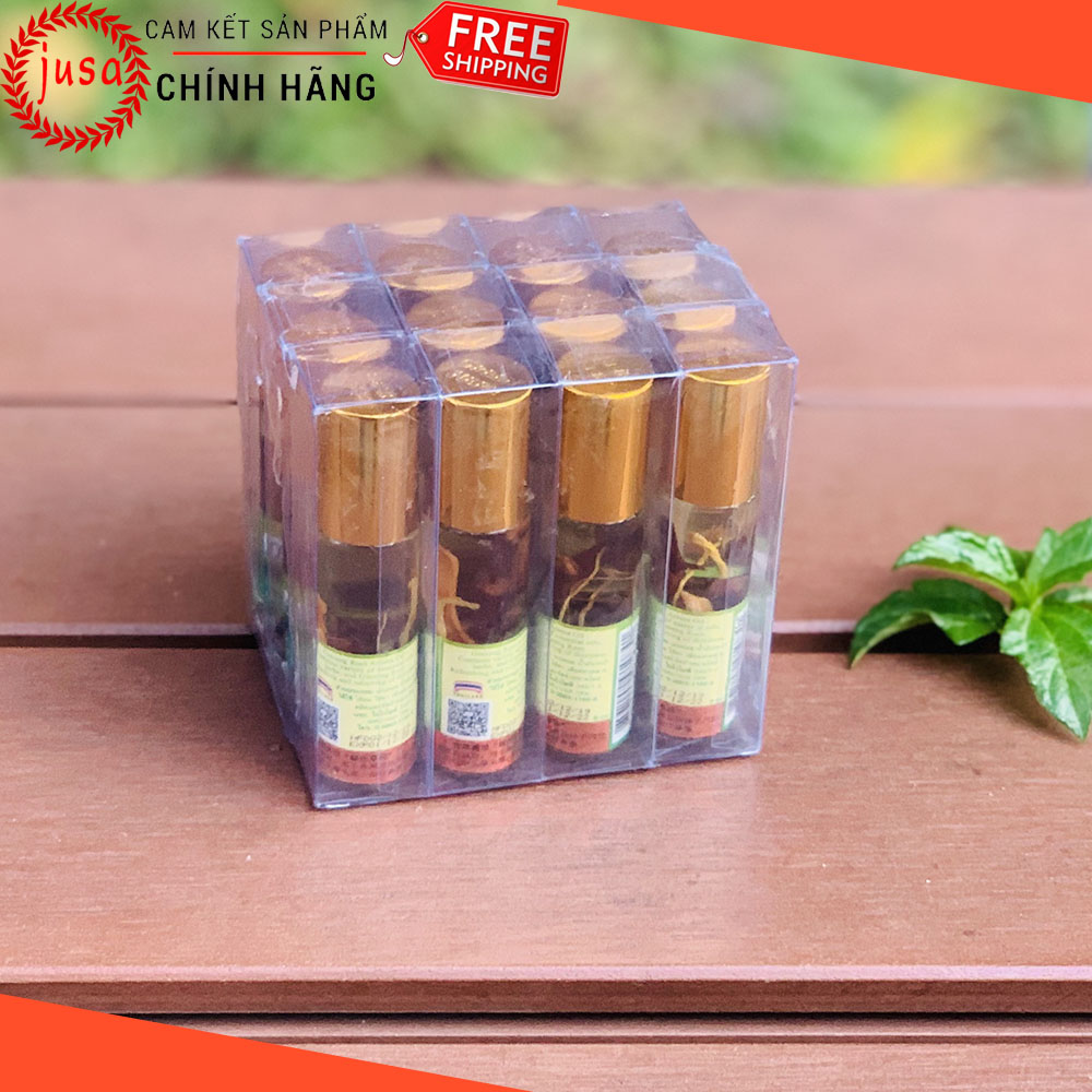 [Hcm][ Hot Sale ] Combo 12 Chai Dầu Lăn Thái Lan Green Herb Oil 8Ml Từ Thảo Dược Nhân Sâm - Junsam