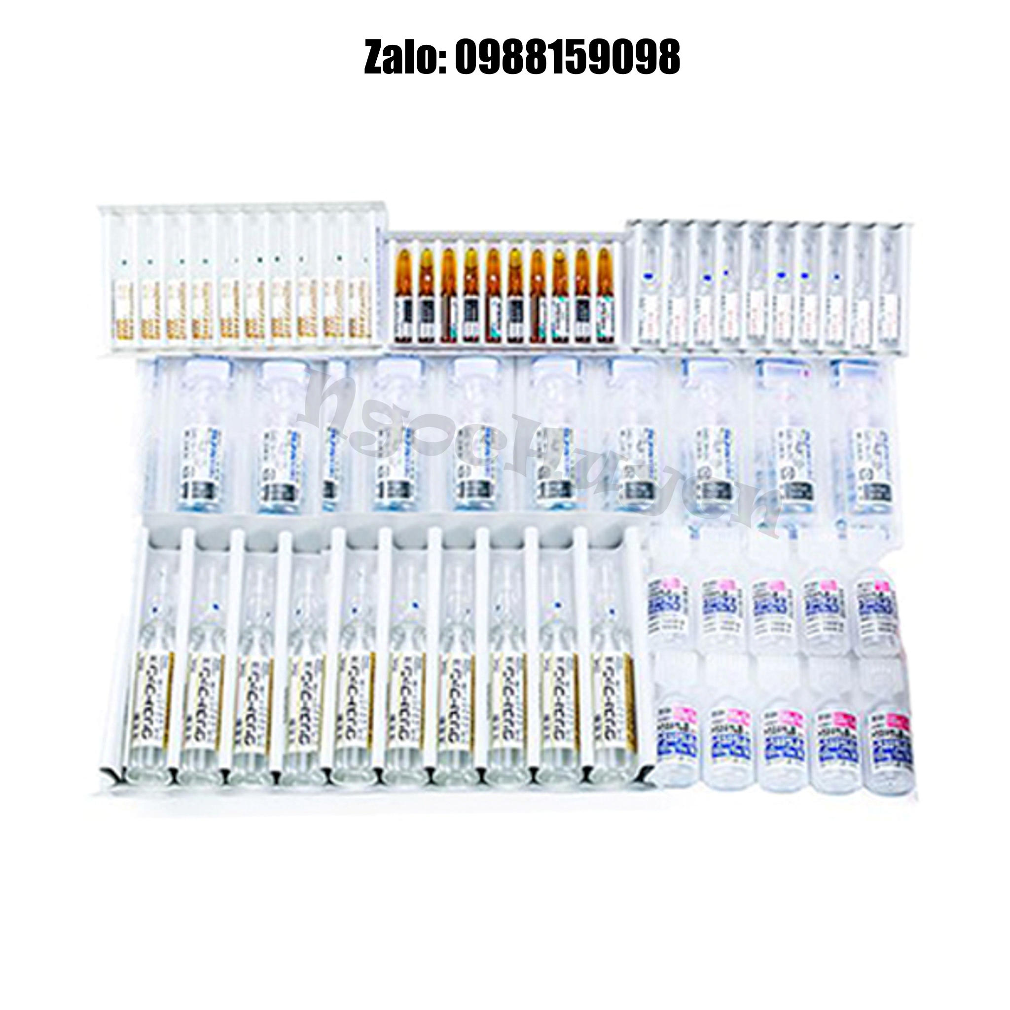 Truyền trắng - Nhật Set Truyền Trắng Platinum Nhật Bản 10 buổi - 1 set 6 loại ống dưỡng chất - Truyền Nhật