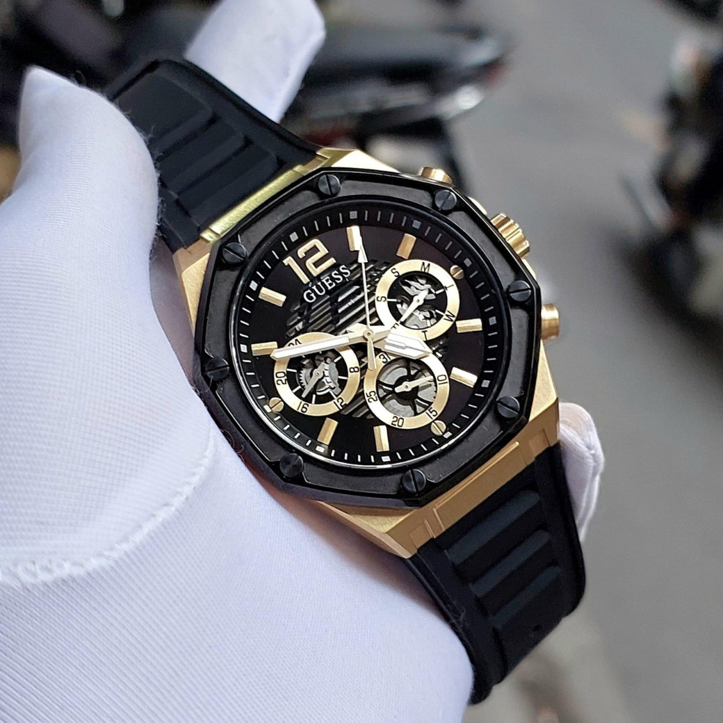 Đồng hồ kim đeo tay chống nước silicon nam thể thao cao cấp Guess GW0263G1 size 44mm  shop kiwi