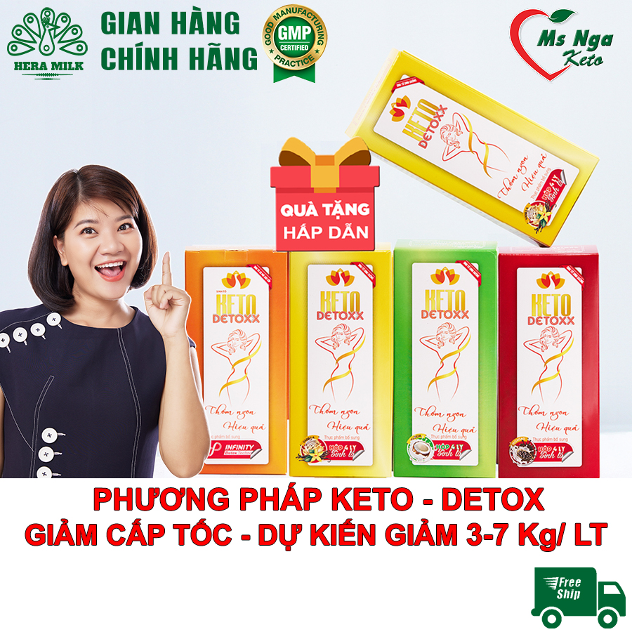 Keto Detox (Liệu trình 10 hộp tặng 1 hộp) - Sinh tố khử mỡ giảm cân cấp tốc