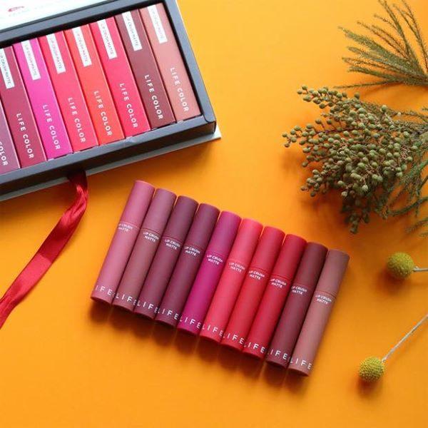 [Hcm]Son Kem Lì Its Skin Life Color Lip Crush Matte - Tặng Nước Hoa Dubai 2Ml Vail