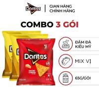 Combo 3 Gói Snack Ngô Giòn DORITOS 65G Vị Nacho Cheese/Taco - Snack tortilla tẩm vị đậm đà kiểu Mỹ