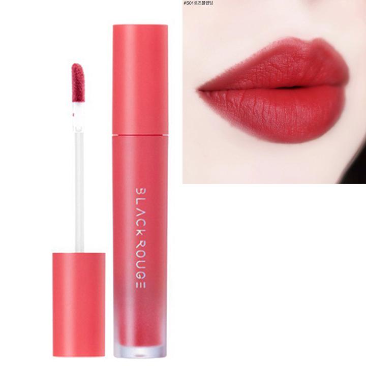 Son Kem Lì Mềm Môi Black Rouge Air Fit Velvet Tint Hàn Quốc 4Ml (S01 Rosy Cinnamon: Hồng Đào Ấm)