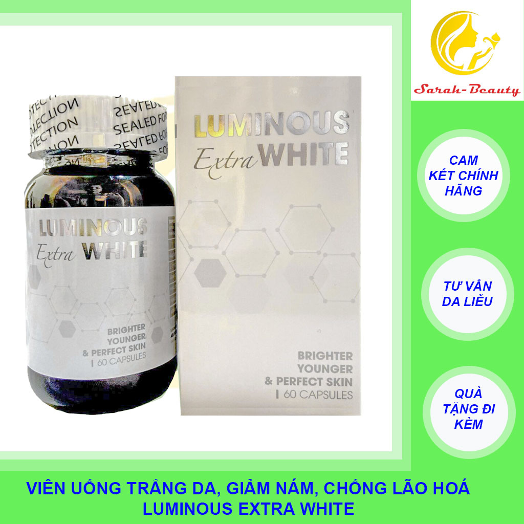 [Hcm][Vouhcher Tặng Kèm] Viên Uống Trắng Da Chống Lão Hóa Và Giảm Nám Luminous Extra White