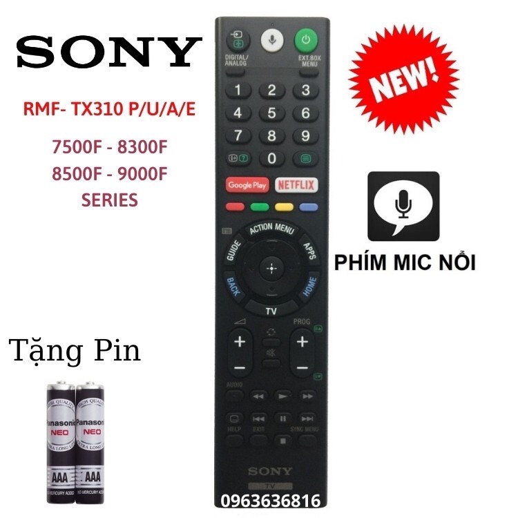 Remote tivi sony ✔ Điều khiển tivi Sony giọng nói RMF-TX310P - CHÍNH HÃNG