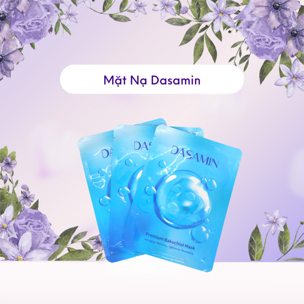 Mặt Nạ Cấp Ẩm Dưỡng Trắng Trẻ Hóa Da Dasamin Premium Bakuchiol Mask DD06