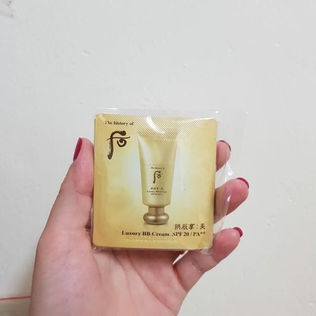 Set 60 Gói Kem Bb Trang Điểm Whoo Mi Luxury Bb Cream - Tặng Mặt Nạ Giấy Cao Cấp