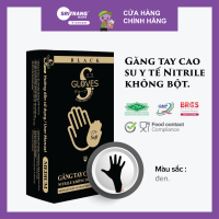 Găng tay cao su y tế không bột nitrile Sgloves MÀU ĐEN 3.5g. Hộp 100 chiếc